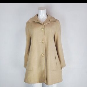 Vintage 60's Herman Kay Tan Wool Car Coat